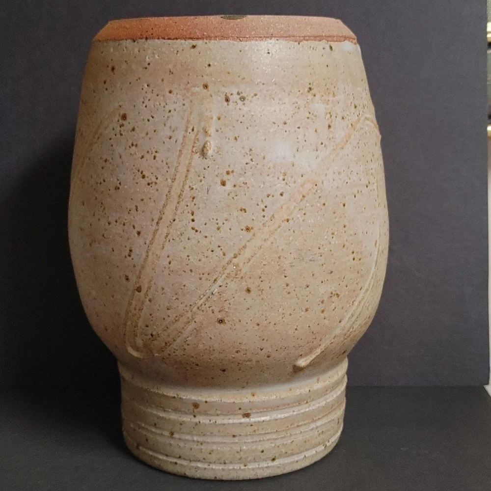 Artisan Ceramic Vase Signed Mary Richardson
